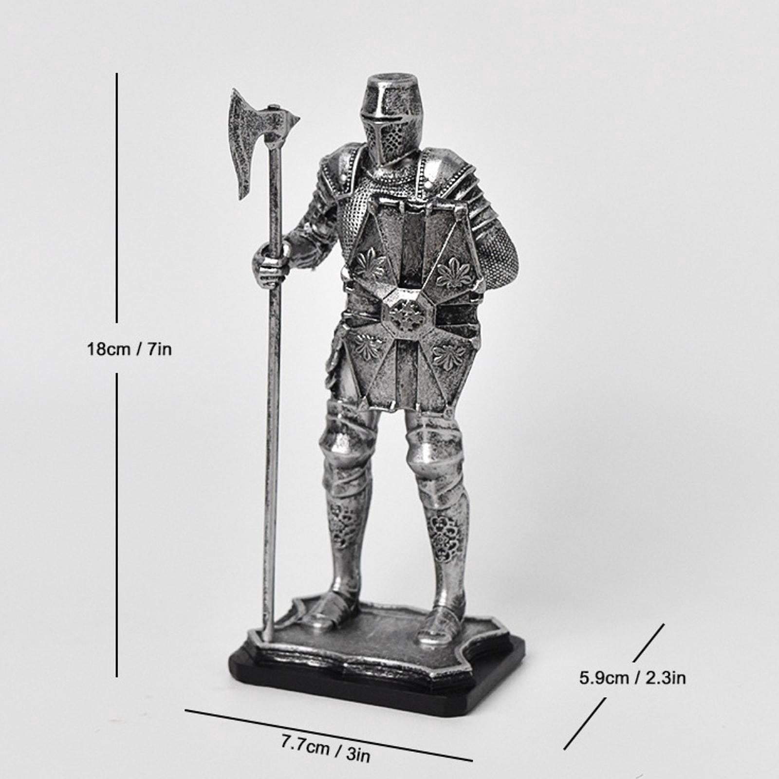 Fiocias Knight Paper Towel Holder Dispenser Non Slip Vertical Tissue Holder Rack Decorative Statue Figure Tabletop Ornament Entryway Fireplace Bedroom Home De