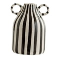 thumbnail image 2 of jifeng Decorative Flower Vase Ceramic Vase with Handle for Farmhouse Party Tabletop black, 2 of 9
