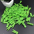 thumbnail image 1 of Flmtop 100Pcs Mini Multicolor Wooden Clothes Photo Paper Peg Clothespin Craft Clips, 1 of 10