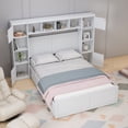 thumbnail image 6 of Full Size Wood Bed with 4 Drawers and All-in-One Cabinet and Shelf, White, 6 of 7