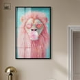 thumbnail image 3 of Pastel Lion Bubblegum Shadowbox Print Glam Wall Decor by Art Remedy, Black Frame, 30 x 45, 3 of 7