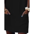 thumbnail image 4 of DYMADE Women Casual Wide Strap Pockets Mini Pinafore Siamese Dress, 4 of 4