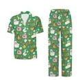 thumbnail image 5 of TSOVTHRID Sheep Chicken Goose Monkey Pig Flower Print Women's Pajama Sets Short Sleeve Pjs with Long Pants Soft Sleepwear Sets Button Down Womens Lounge Set, Size M, 5 of 7