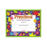 Trend Colorful Certificates, Preschool, 8-1/2 x 11, 30 Certificates