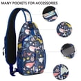 thumbnail image 2 of Crossbody Sling Backpack for Women Men Ocean Cute Shark Shoulder Sling Crossbody Casual Chest Bag for Travel Sports Running Hiking, 2 of 5