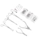 thumbnail image 3 of Kit de herramientas con alicates para piercings de cejas, nariz y cuerpo de acero inoxidable con agujas y accesorios, 3 of 14
