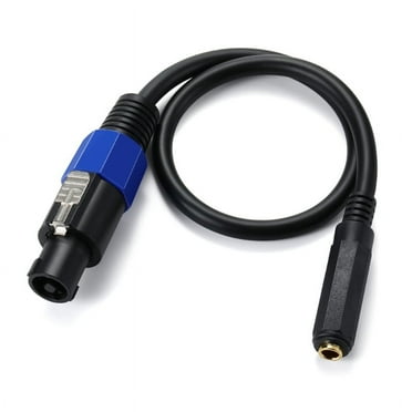 1/4 TS Female to Speakon Male Speaker Cable Speakon to 6.35mm Mono Jack Adapter