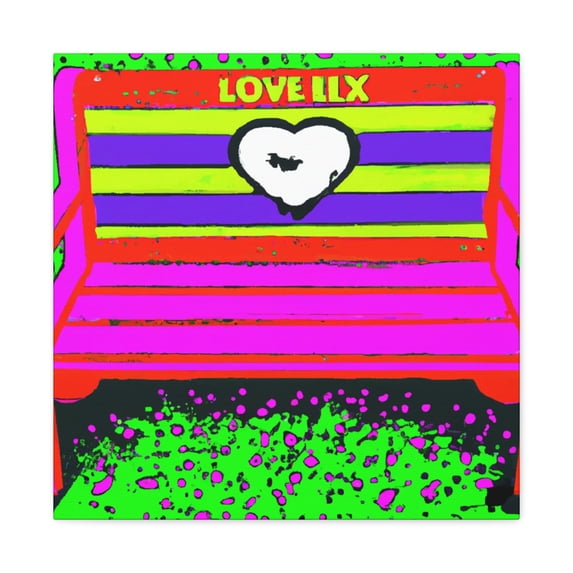 Love on a Bench - Canvas