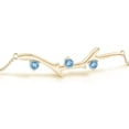 thumbnail image 2 of ANGARA Natural Nature Inspired Round Aquamarine Tree Branch Bracelet in 14K Yellow Gold for Women (Size-3mm) | March Birthstone, Anniversary, Jewelry Gift for Women | Natural Aquamarine Bracelet, 2 of 6