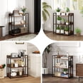 thumbnail image 3 of Giantex 3-Tier Corner Bookshelf, Tall Bookcase Shelf w/Metal Frame, Industrial Floor Storage Shelf Organizer, Unit Display Rack, 3 of 7