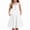 White, variant on KAUOD Girls Sleeveless Summer Dress Buttons Crew Neck Pleated Knee Length Dresses Solid Smocked Skirts with Pocks for Kids