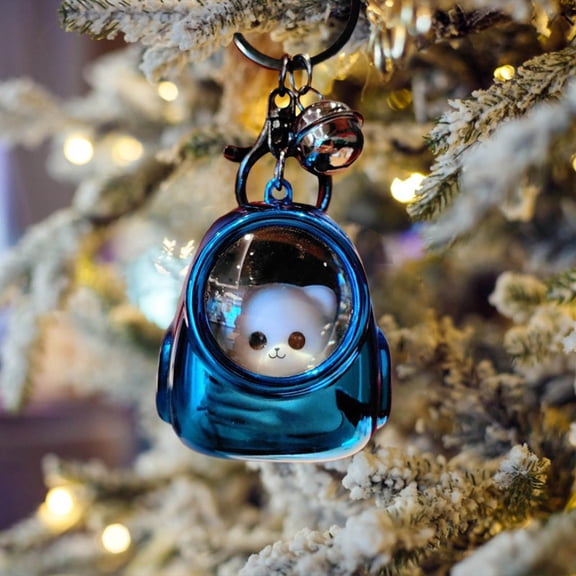 Keychain Cute Kawaii Anime Cool Keychains for Backpacks Space Keychains Metal Bear Schoolbag Night Light Keychain Pendant Ambient Light Keychain Catch Machine Gift