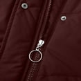 thumbnail image 6 of Atogsazn Womens Sherpa Lined Puffer Jacket Casual Zip Up Windbreaker Hooded Coat Thick Warm Winter Clothes Tops Wine XXXXL Fashion, 6 of 8