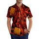 thumbnail image 3 of Camisa hawaiana informal con estampado 3D de helado para hombre, camisa de manga corta, divertida, de verano, transpirable, 3 of 5