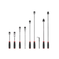 TEKTON 1/2 Inch Drive Quick-Release Comfort Grip Ratchet, L-Handle, and Breaker Bar Set (9-Piece) | SDR99202