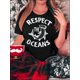 thumbnail image 1 of Camiseta Para Mujer Ropa De VeranoWomen's Casual "Respect the Oceans" Shark Graphic Tee - Short Sleeve, Round Neck, Polyester Blend, Comfortable Summer Top for Casual AttireFather's Day, Mother's Da, 1 of 6