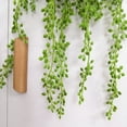 thumbnail image 6 of Cheer.US 5 Forks Artificial Succulent Plants, Fake String of Pearls Artificial Hanging String of Pearls Plant Fake Succulent Hanging Lover Tears Plants Hanging Basketplant, 6 of 7