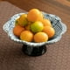 thumbnail image 4 of Platos altos de fruta de cerámica china azul y blanca pintados a mano, pasteles delicados, bandeja alta para té, platos de frutos secos y platos de dim sum., 4 of 5