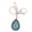 Blue turquoise, variant on Giaone Unique Heart Shaped Teardrop Photo Frame Keychain Pendant Featuring Natural Stone and Glass for Romance