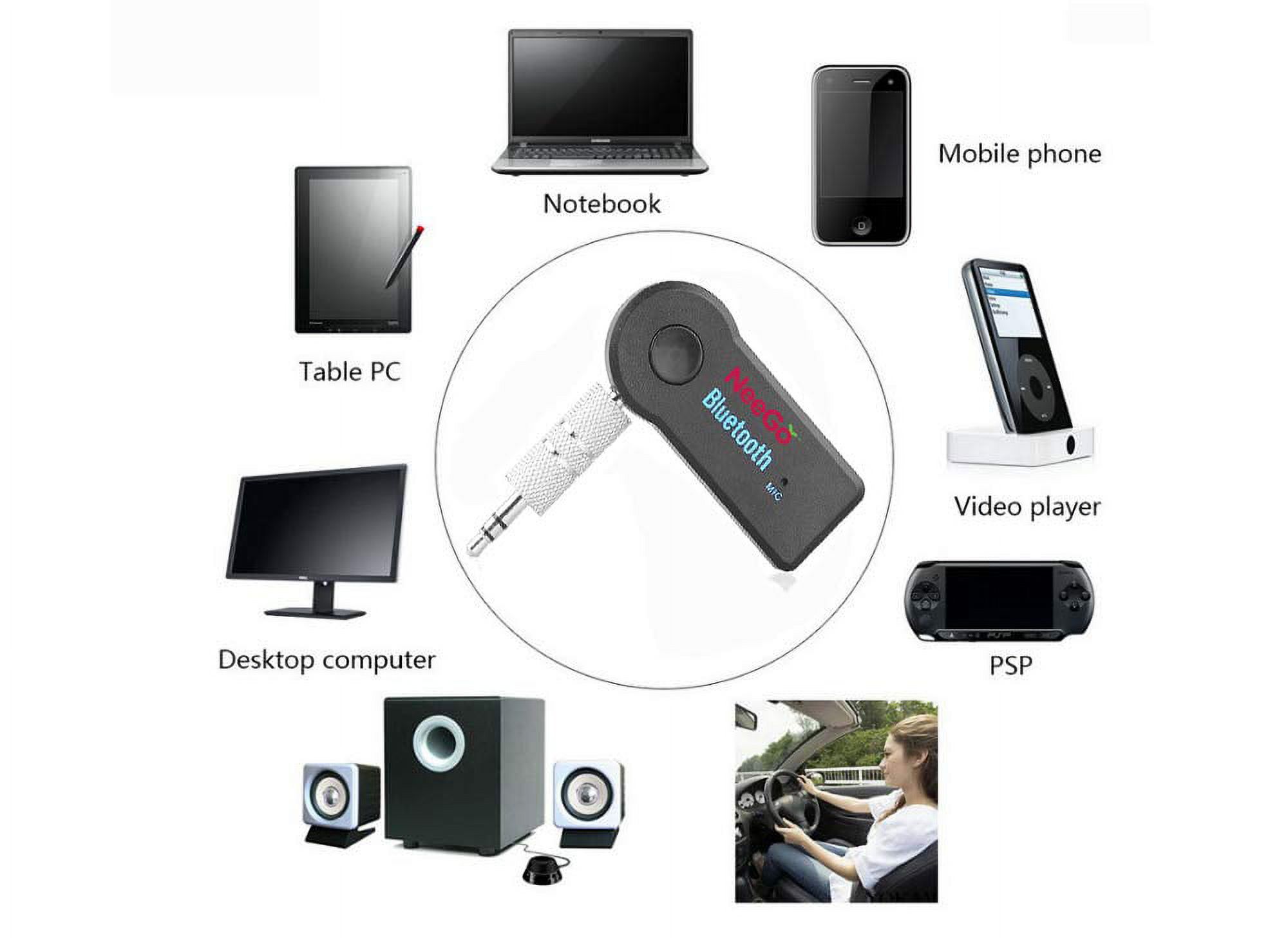 Bluetooth 3.0 Wireless Music Receiver Adapter To 3.5mm Aux For Car Or Speaker