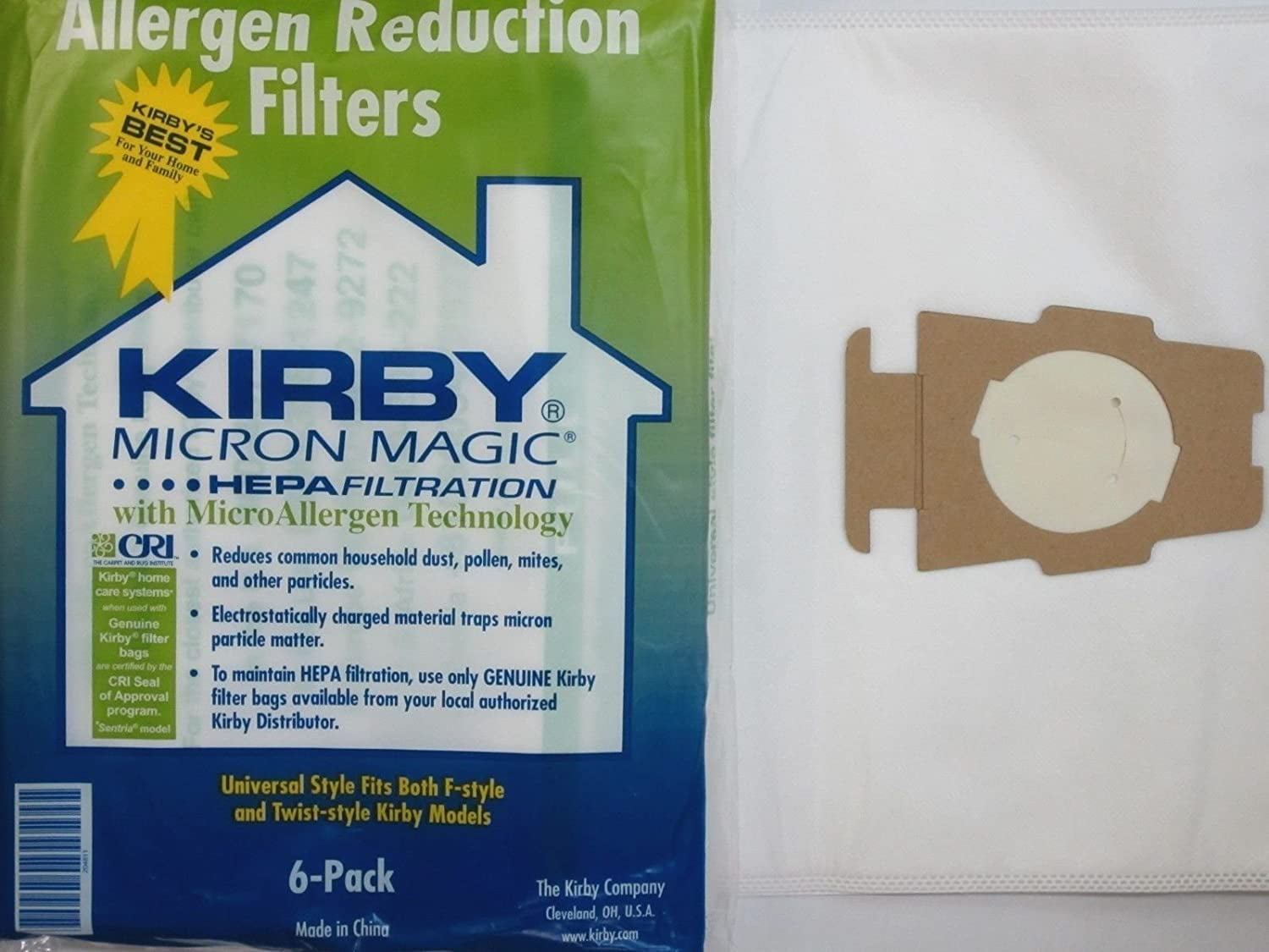 Kirby Universal Bag 6/PK White Cloth Polypropylene Bag 204811 fITS G3 to Availir 