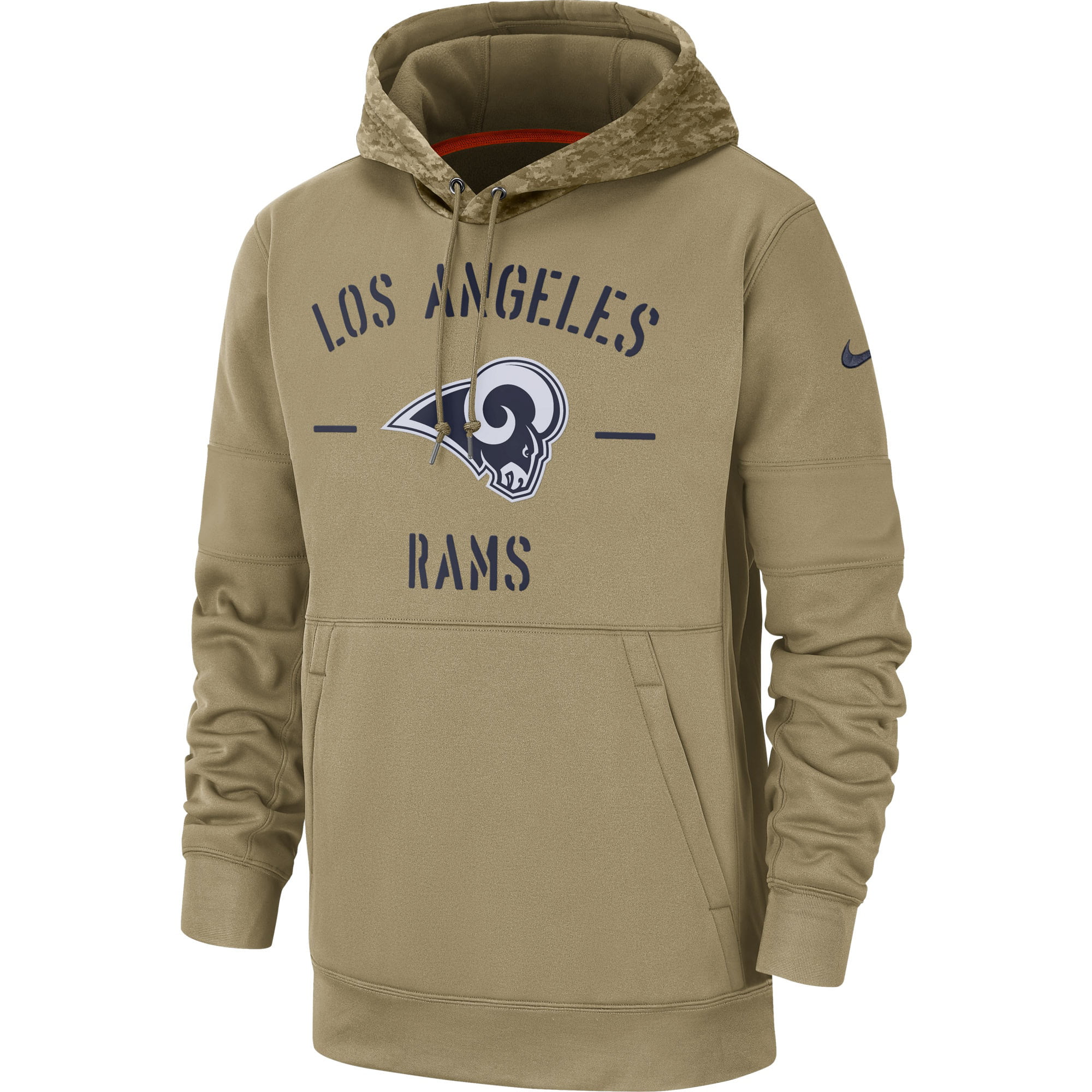 Los Angeles Rams Anthracite Salute to Service Sideline Therma Pullover Hoodie 