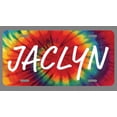 thumbnail image 1 of Jaclyn Name Tie Dye Style License Plate Tag Vanity Novelty Metal | UV Printed Metal | 6-Inches By 12-Inches | Car Truck RV Trailer Wall Shop Man Cave | NP1398, 1 of 1