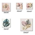 thumbnail image 4 of Designart "Botanical Leaf in Artistic Detail I" Floral Leaves Metal Wall Art Set, 4 of 5