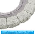 thumbnail image 2 of Inodoro Asiento Tapa Cubiertas Almohadillas 5uds, Inodoro Asiento Cojín Cubierta Almohadilla Acopla Mayoría Tamaño Inodoro Tapas para Verano Invierno Baño-Gris Beige/Corazón Gris, 2 of 5