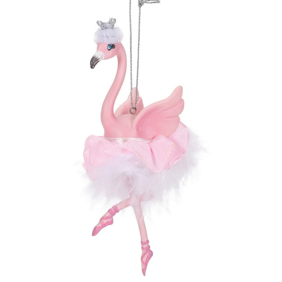 Kurt Adler 5.5-Inch Pink and White Flamingo Christmas Ornament