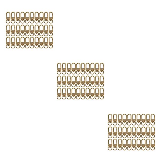 Cateissary 30 Piezas Cierres de Garra Aleación de Zinc Giratorio Llavero Ganchos Monederos Cadena Titular Hebillas Artesanía Accesorios Oro Type1 NO1 Cateissary CBP194544
