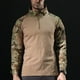 thumbnail image 2 of Camisas de Otoño Para Hombres Camiseta de Manga Larga Con Cuello En V Camuflaje Traje de Entrenamiento Camiseta Superior Odeerbi ODB-4, 2 of 4