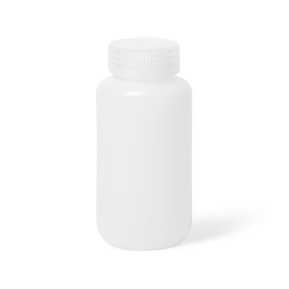 United Scientific® Unistore™ - Sample Containers with Lids - Laboratory Grade HDPE Wide Mouth Reagent Bottle - 8oz (250mL) Capacity - Sample Bottles with Caps, Plastic Bottles with Lids, Pack of 12