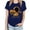 BE-Navy, variant on Solar Eclipse Shirts for Women 2024 Total Eclipse T-Shirt Summer Casual Round Neck Short Sleeve Blouse Shirts Cotton Comfy Basic Tees Tops White XL Holiday Sale