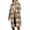 Gray, variant on IROINNID Women's Trench Coat Long Sleeve Plaid Turndown Lapel Outwear, Casual Winter 2022 Lapel Large Pocket Long Plaid Coat Cardigan
