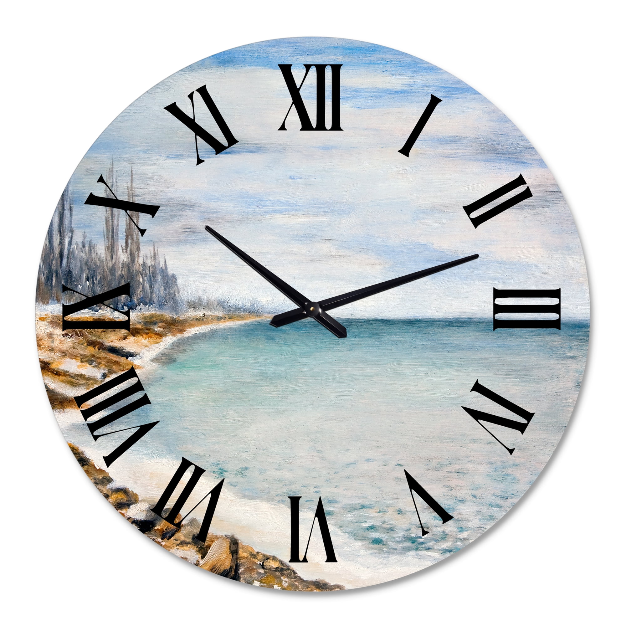 Designart 1 in Quartz Coastal Wall Clock