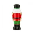 11” LED Red and Green Tabletop Nutcracker Blow Mold, Holiday Time, Christmas Decoration