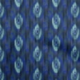 thumbnail image 1 of oneOone Cotton Silk Royal Blue Fabric Ikat Sewing Material Print Fabric By The Yard 42 Inch Wide, 1 of 4