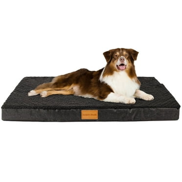 Exclusivo Mezcla Orthopedic Pet Bed for Medium Dogs, 36"X24" Black Dog Beds, Removable Washable Cover