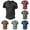 Dark Gray, variant on Dovford Mens Distressed Henley Shirts Retro Short Sleeve Tee Shirts Casual Button Down Washed T-Shirts for Men