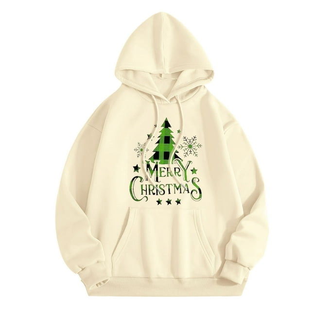 Chandail à Capuche Imprimé à Manches Longues pour Femmes, Veste à Fermeture Éclair Complète, Chandail Athlétique à Capuche Zippée, Beige G