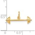thumbnail image 6 of 14K Yellow Gold 3D Barbell Charm (9.5 X 22) Made In United States a9091, 6 of 6