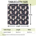 thumbnail image 2 of Black Fairy Star Pattern Square Fitted Tablecloth with Elastic Edge,Square Table Cover,Washable Elastic Table Cover for Home Kitchen Party Decor 36"x36", 2 of 6