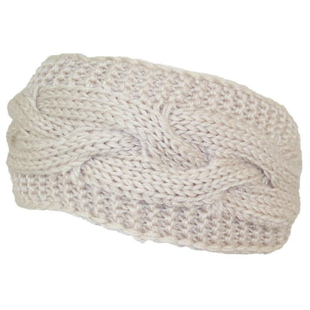 Best Winter Hats Solid Color Cable & Garter Stitch Knit Headband (One Size) - (Best Modern Punk Bands)