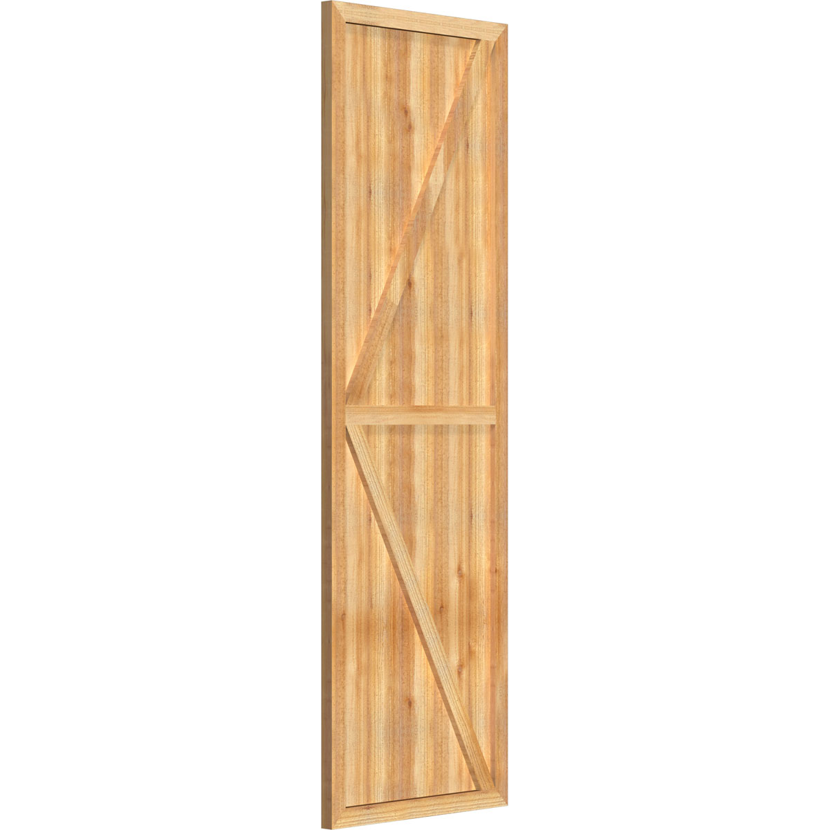 26 7/8"W X 84"H Timbercraft Five 5 3/8" Boards Framed Board-N-Batten Shutters W/Z-Bar, Rough Sawn Western Red Cedar (Per Pair)