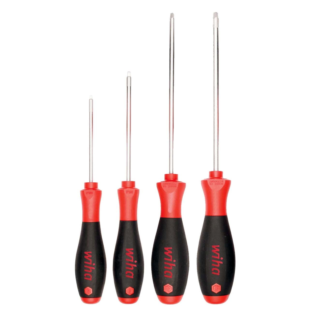 Wiha Tools 35894 Soft Finish Cushion Grip Square Tip Screwdriver Set - 4 Piece