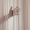 thumbnail image 5 of 3S Brother's Pink Sheer Home Decorative Set of 2 Panels Faux Silk Crap Chiffon Fabric Window Curtains Hanging Back Tap & Rod Pocket Custom Made 5-30 Ft Long - Made in Turkey (52"W x 63"L) Each, 5 of 6