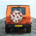 thumbnail image 6 of Naloa Rose Flowers PVC Leather Spare Tire Wheel Cover for Car Truck SUV Camper Trailer Universal Fit many size16 inch, 6 of 6