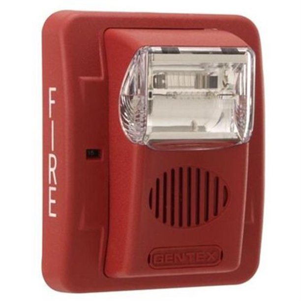 Gentex Fire Evacuation Strobe & Horn, 24VDC Selectable Candela Low