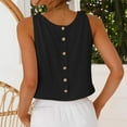 thumbnail image 5 of UPPADA Womens Linen Crop Tank Tops Cute Summer Sleeveless Boat Neck Tunic Basic Comfy Dressy Tops Trendy Casual Solid Color Tanks,Tank Tops for Women 2025 Black,L, 5 of 7